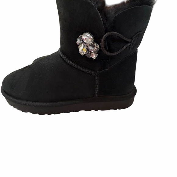 UGG Dark Suede Boots with Logo Detail - Picture 2 of 11